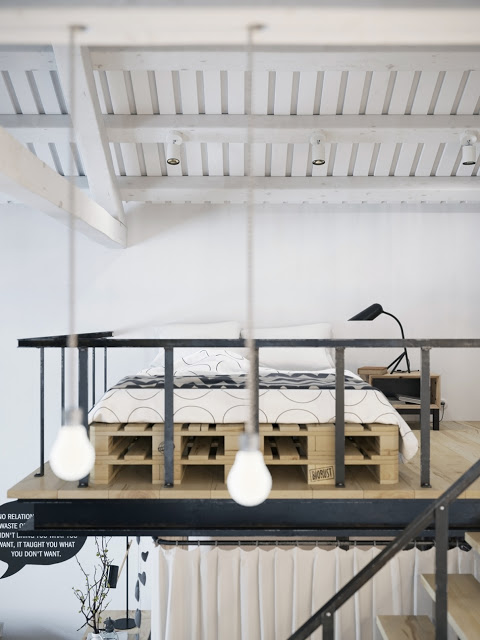 Stoere unieke slaapkamer in miniloft Stoere unieke slaapkamer in miniloft