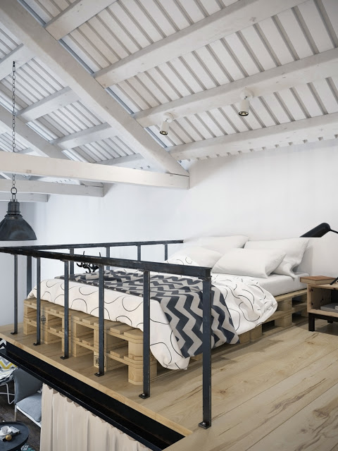 Stoere unieke slaapkamer in miniloft Stoere unieke slaapkamer in miniloft