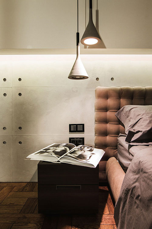 Warme slaapkamer met industrieel tintje Warme slaapkamer met industrieel tintje