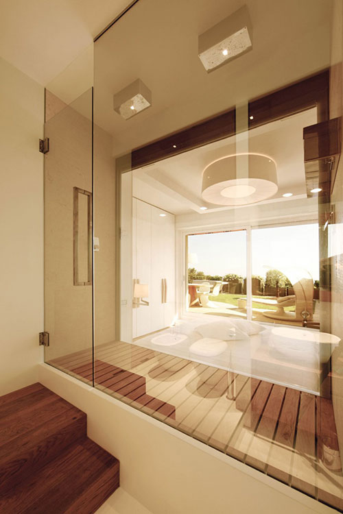 Witte slaapkamer met Italiaans design Witte slaapkamer met Italiaans design