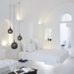 Witte slaapkamer in Santorini door Patsios architecten