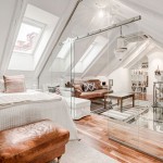 Witte transparante slaapkamer