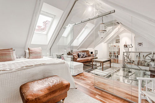 Witte transparante slaapkamer Witte transparante slaapkamer