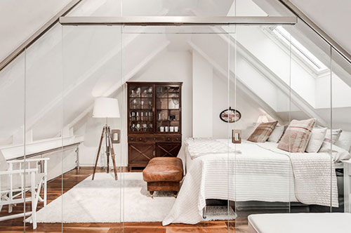 Witte transparante slaapkamer Witte transparante slaapkamer