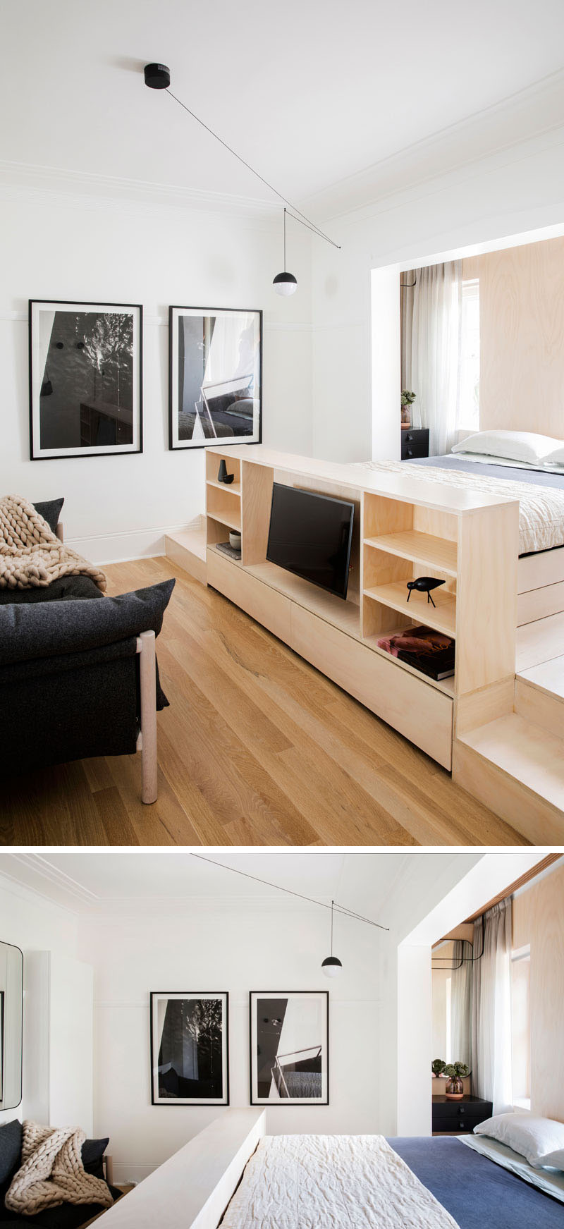 Woonkamer slaapkamer combinatie in een klein appartement van 22m2 Woonkamer slaapkamer combinatie in een klein appartement van 22m2