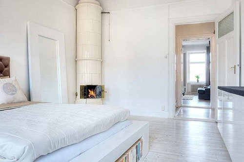 Zweedse open haard slaapkamer Zweedse open haard slaapkamer